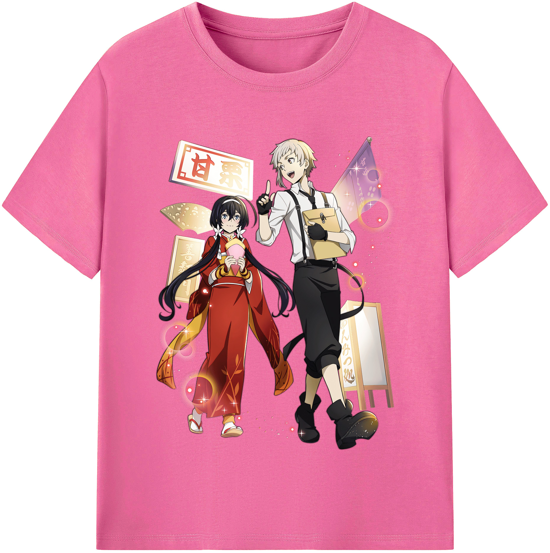 （画像用） 文豪ストレイドッグス Bungo Stray Dogs レディースカジュアルプリントTシャツ（綿100％）